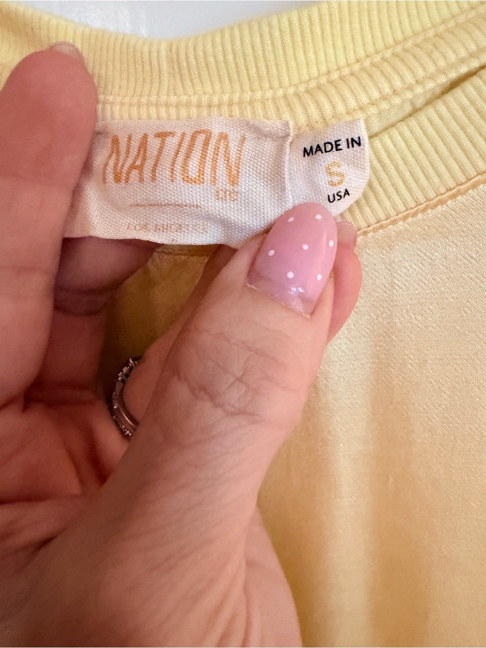 Nation LA Marie Satin Boxy Tee in Butter Yellow Small - Picture 3 of 6